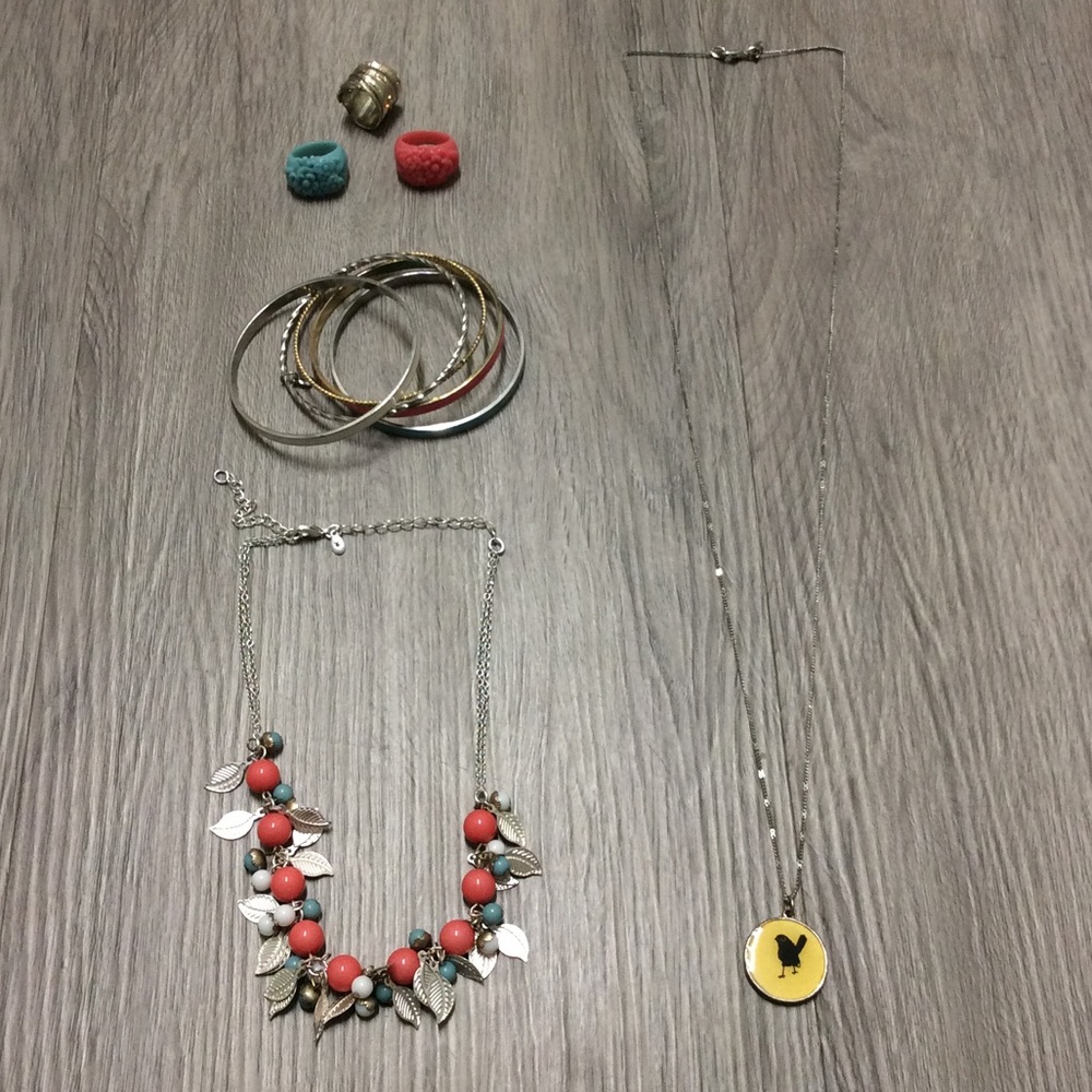Aerie Jewelry 10pc Bundle Necklaces Bangles Rings